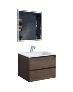 Мебель для ванной Luka 60х48 R Oak белая раковина Vincea