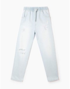 Джинсы Easy Fit с рваным дизайном для девочки Gloria jeans