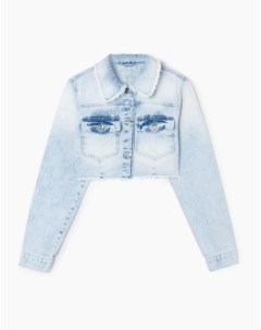 Джинсовый укороченный жакет куртка с необработанным краем Gloria jeans