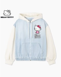 Джинсовый жакет куртка бомбер с Hello Kitty для девочки Gloria jeans
