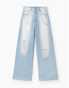 Джинсы Wide leg с рваным дизайном Gloria jeans