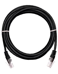 Кабель патч корд U UTP 5e кат 1 5м EC PC4UD55B BC PVC 015 BK 10 2хRJ45 8P8C 26AWG 7x0 16 мм чистая м Netlan