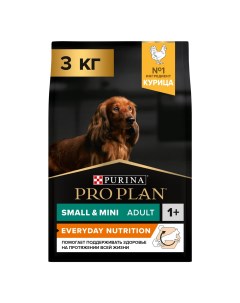 Small and Mini Adult Сухой корм для взрослых собак мелких и карликовых пород с курицей 3 кг Pro plan
