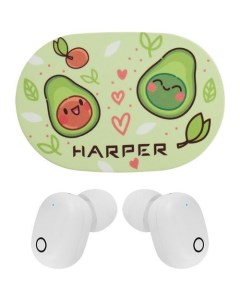 Наушники Avocado HB 533 Bluetooth внутриканальные белый зеленый Harper