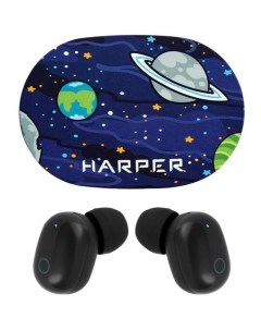Наушники New space HB 532 Bluetooth внутриканальные черный синий Harper