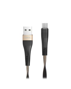 Кабель USB micro USB 1 2m черный золотой Slender для HTC Samsung U39 Hoco