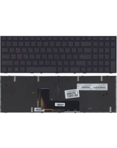 Клавиатура для Clevo P651 черная с рамкой с подсветкой Vbparts