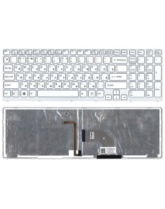 Клавиатура для Sony Vaio SVE17 белая рамка с подсветкой Vbparts