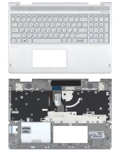 Клавиатура для HP Envy x360 15 BP топкейс серебристый Vbparts