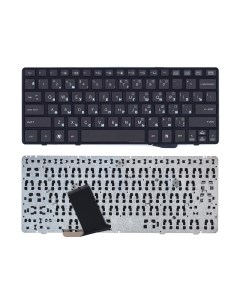 Клавиатура для ноутбука HP Elitebook 2560P 2570P черная с чёрной рамкой Nobrand