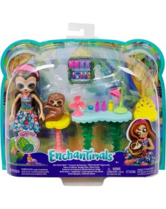 Кукла Enchantimals Салон красоты Сэлы Ленни с 2 зверюшками и аксессуарами Mattel