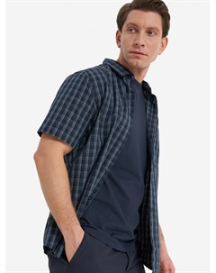 Рубашка с коротким рукавом мужская Hot Springs Синий Jack wolfskin