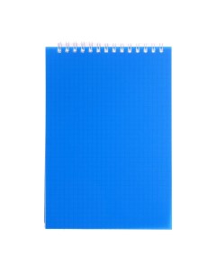 Блокнот а5 60 листов на гребне обложка пластик синий Calligrata