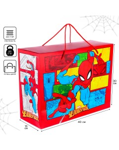 Пакет коробка 40 х 30 х 15 см человек паук Marvel
