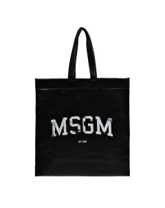 Сумка шоппер с логотипом черная Msgm