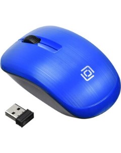Мышь 525MW черный синий оптическая 1000dpi беспроводная USB для ноутбука 3but 1090723 Oklick