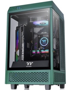 Корпус mini ITX The Tower 100 Racing зеленый без БП фронтальная и боковые панели из закаленного стек Thermaltake