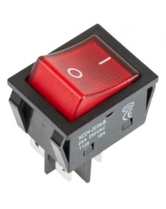 Выключатель 36 2343 клавишный 250V 25А 4с ON OFF красный с подсветкой RWB 502 Rexant