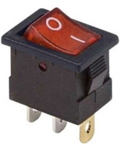 Выключатель 36 2170 клавишный 12V 15А 3с ON OFF красный с подсветкой Mini RWB 206 1 SC 768 Rexant