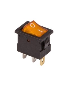 Выключатель 36 2172 клавишный 12V 15А 3с ON OFF желтый с подсветкой Mini RWB 206 1 SC 768 Rexant
