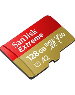 Карта памяти 128Gb Extreme Micro Secure Digital XC Class 10 UHS I A2 C10 V30 U3 SDSQXAA 128G GN6MN Sandisk