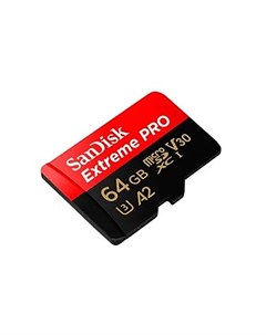 Карта памяти 64Gb Extreme Pro Micro Secure Digital XC Class 10 UHS I A2 C10 V30 U3 SDSQXCU 064G GN6M Sandisk