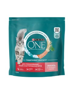 Корм для кастрированных котов и стерилизованных кошек Лосось 1 5 кг Purina one