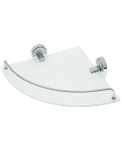 Полка для ванной стекло угловая 23х23 см Base 2552 383 Solinne
