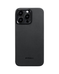 Чехол MagEZ Case 4 Magsafe для iPhone 15 Pro Max чёрно серый кевлар 1500d Pitaka