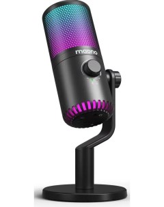 Микрофон игровой для стриминга DM30 c RGB подсветкой черный Maono