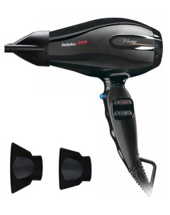 Фен Murano BAB6160INRE Ionic Италия с ионизацией 2000 Вт 2 насадки черн Babyliss pro