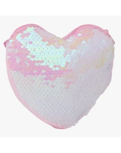 Сумка детская с пайетками сердце 17 х 15 х 1 см цвет розовый Nobrand