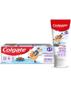 Зубная паста детская с фторидом от 6 до 9 лет со вкусом клубники и мяты 60 мл Colgate