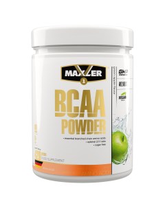 BCAA Powder без сахара 420 г вкус зеленое яблоко Maxler