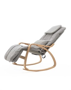 Массажное кресло качалка Moderno серый роликовый и вибромассаж функция прогрева Gess