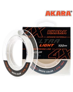 Шнур для рыбалки Ultra Light x4 0 06 мм 100 метров до 2 7 кг Akara