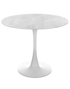 Стеклянный стол Tulip 90 super white glass Woodville