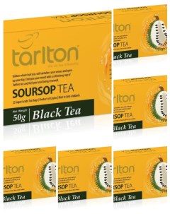 Чай чёрный Soursop 25 пакетиков х 6 шт Tarlton
