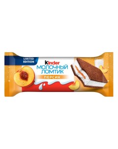 Пирожное Молочный ломтик бисквитное персик 28 г Kinder