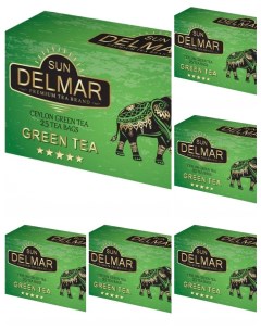 Чай зеленый 25 пакетиков х 6 шт Sun delmar