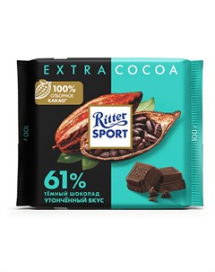 Шоколад темный 61 какао 100г Германия Ritter sport