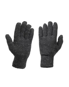 Перчатки рабочие утепленные полушерстяные двойная вязка черные 15 шерсть R8000303 Arnezi