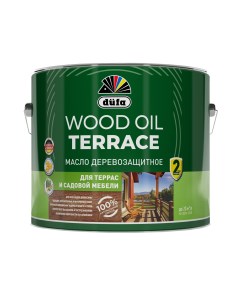 Деревозащитное масло Дюфа Wood OIL Terraсe серый 9л Dufa
