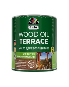 Масло Wood Oil Terrace деревозащитное орех 0 9л Dufa