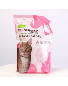 Наполнитель для кошачьего туалета CLEAN ZERO силикагелевый Детская присыпка 3 8 л 1 6 кг Clean plus zero