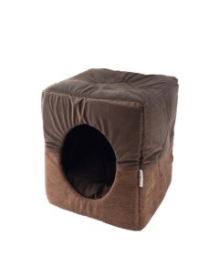 Домик для кошек и собак Prestige Cube трансформер 40 x 40 x 40 см коричневый Foxie