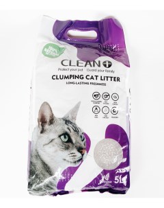 Наполнитель для кошачьего туалета Clean комкующийся бентонитовый Лаванда 5 л 4 кг Clean plus zero