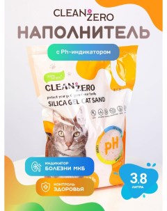 Наполнитель для кошачьего туалета CLEAN ZERO силикагелевый c pH индикатором 3 8л 1 6 кг Clean plus zero