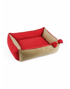 Лежанка для собак красный текстиль синтепух 50x40x15 см Салика