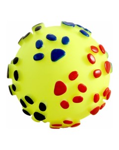 Игрушка для собак мячик желтый с пищалкой Триол